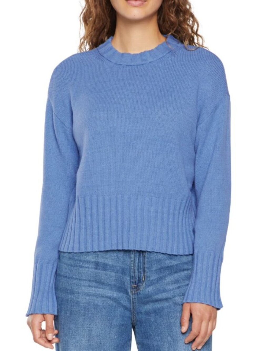 GAP Blue Sz Large Casual Wear Soft Stretchy Crew Neck Pullover Sweater NEW